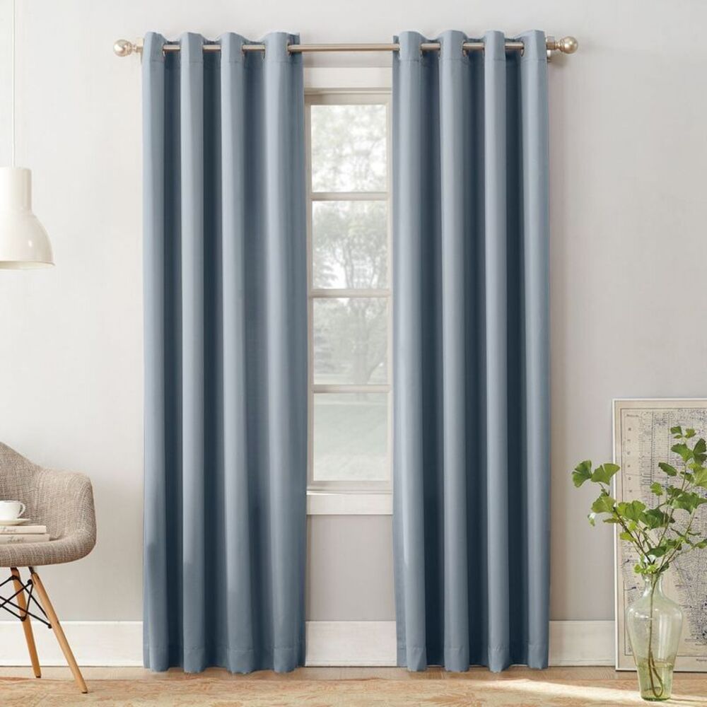 Sun Zero -  2pc 54"x120" Seymour Room Darkening Gromm Blue